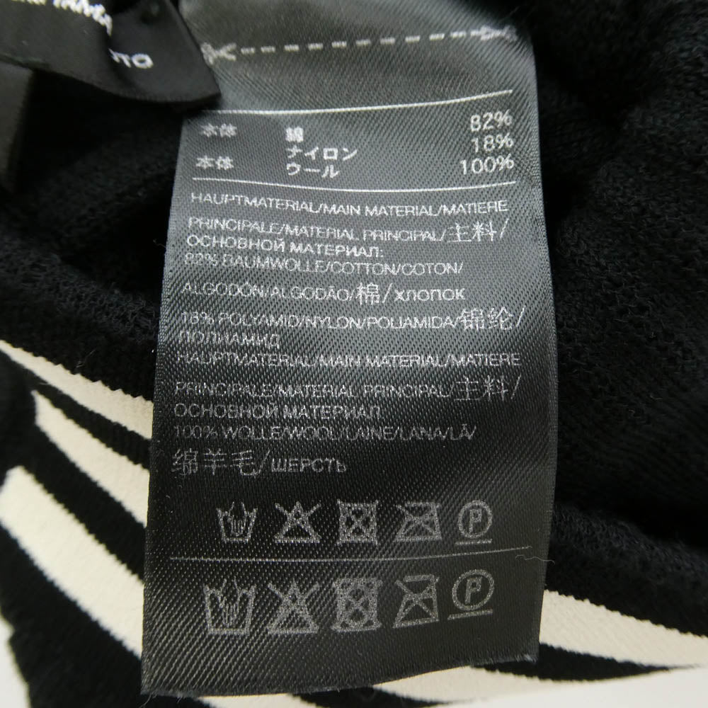 Y-3 Yohji Yamamoto ワイスリー ヨウジヤマモト FH9284 BEANIE 3S ロゴ ビーニー ニットキャップ ブラック系 ホワイト系 W/25cm【中古】