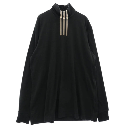 Y-3 Yohji Yamamoto ワイスリー ヨウジヤマモト DP0482 3-STRIPES HIGH NECK TEE 3ストライプ ハイネック 長袖Tシャツ ブラック ブラック系 M【中古】