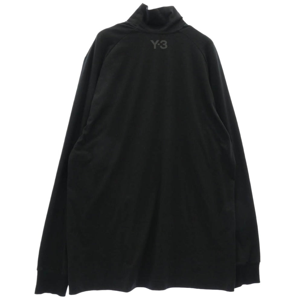 Y-3 Yohji Yamamoto ワイスリー ヨウジヤマモト DP0482 3-STRIPES HIGH NECK TEE 3ストライプ ハイネック 長袖Tシャツ ブラック ブラック系 M【中古】