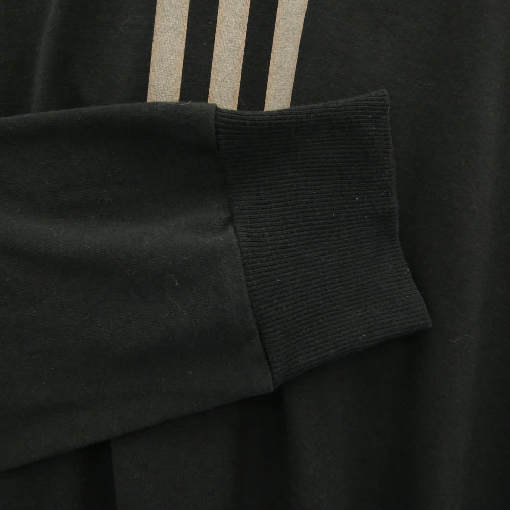 Y-3 Yohji Yamamoto ワイスリー ヨウジヤマモト DP0482 3-STRIPES HIGH NECK TEE 3ストライプ ハイネック 長袖Tシャツ ブラック ブラック系 M【中古】