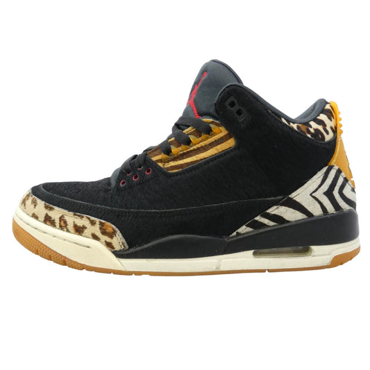 NIKE ナイキ CK4344-002 Air Jordan 3 Retro SE Animal Instinct/Safari エアジョーダン3 レトロ アニマルインスティンクト/サファリ スニーカー ブラック系 27cm【中古】