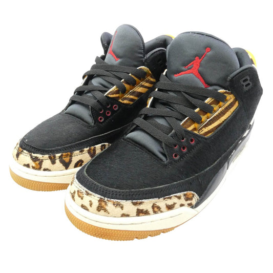 NIKE ナイキ CK4344-002 Air Jordan 3 Retro SE Animal Instinct/Safari エアジョーダン3 レトロ アニマルインスティンクト/サファリ スニーカー ブラック系 27cm【中古】