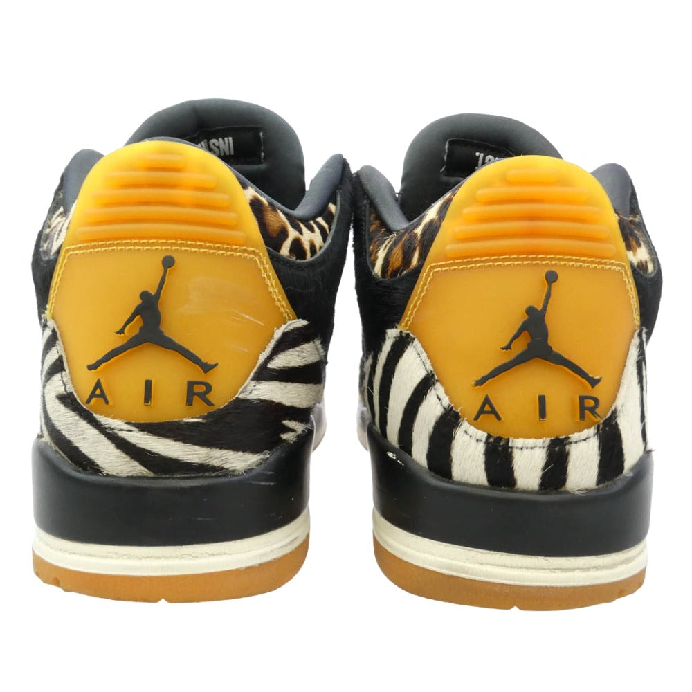 NIKE ナイキ CK4344-002 Air Jordan 3 Retro SE Animal Instinct/Safari エアジョーダン3 レトロ アニマルインスティンクト/サファリ スニーカー ブラック系 27.5cm【中古】