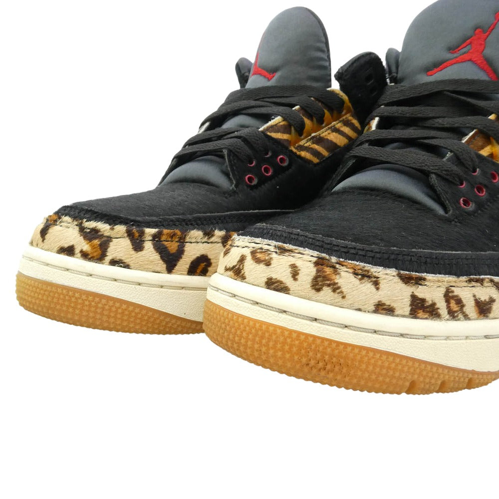 NIKE ナイキ CK4344-002 Air Jordan 3 Retro SE Animal Instinct/Safari エアジョーダン3 レトロ アニマルインスティンクト/サファリ スニーカー ブラック系 27.5cm【中古】