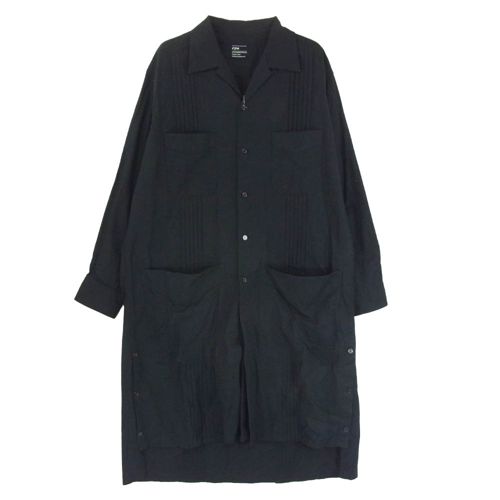 Yohji Yamamoto ヨウジヤマモト S'YTE サイト UD-B30-079 メキシカン ロング 長袖シャツ グレー系 M【中古】