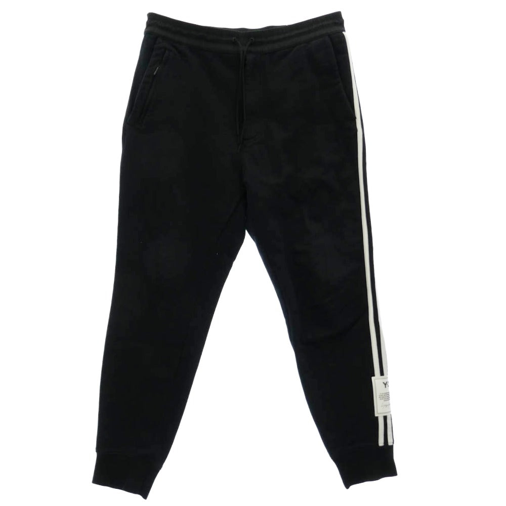 Y-3 Yohji Yamamoto ワイスリー ヨウジヤマモト H16338 M 3 STP TEERRY CUFFPNT フレンチテリー ストライプ パンツ ブラック系 M【中古】