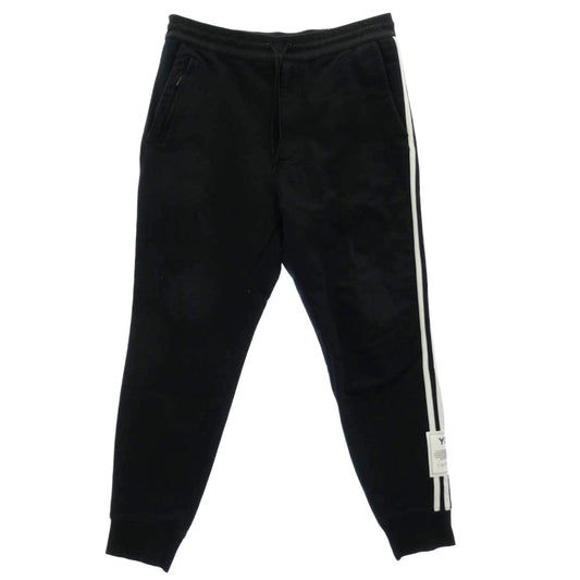 Y-3 Yohji Yamamoto ワイスリー ヨウジヤマモト H16338 M 3 STP TEERRY CUFFPNT フレンチテリー ストライプ パンツ ブラック系 M【中古】