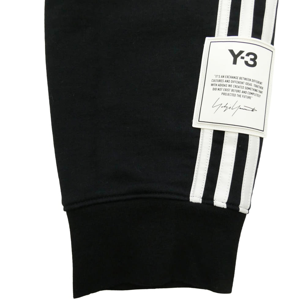 Y-3 Yohji Yamamoto ワイスリー ヨウジヤマモト H16338 M 3 STP TEERRY CUFFPNT フレンチテリー ストライプ パンツ ブラック系 M【中古】