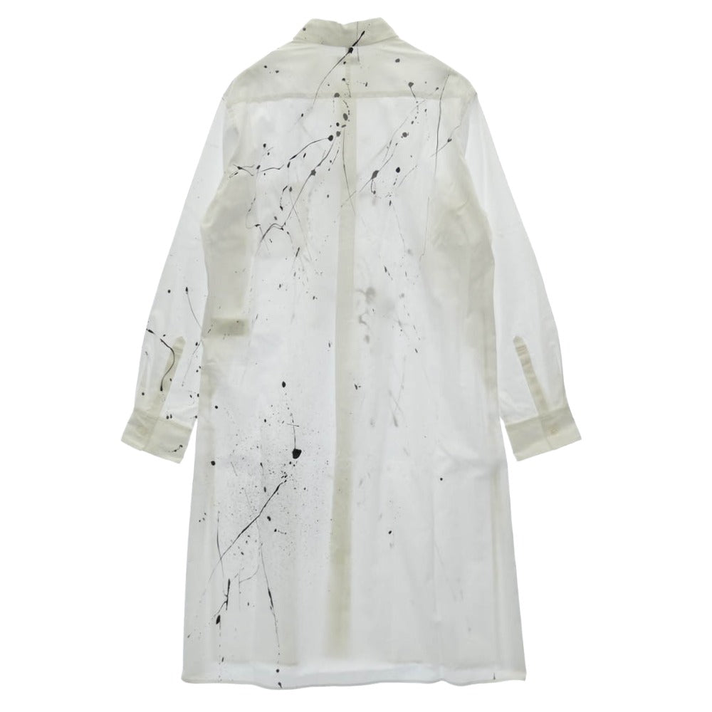 Yohji Yamamoto ヨウジヤマモト S'YTE サイト 21SS UT-B59-085 スプラッシュペイントブロードロングシャツ ホワイト系 3【美品】【中古】