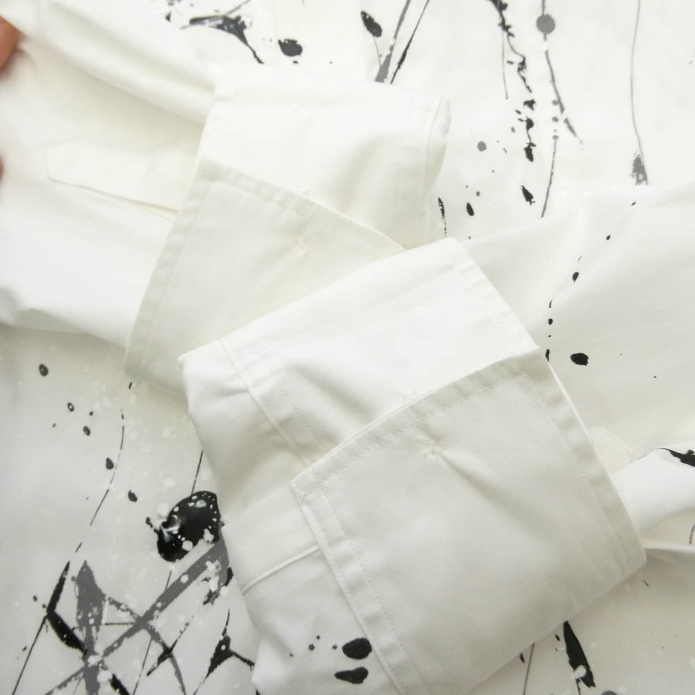 Yohji Yamamoto ヨウジヤマモト S'YTE サイト 21SS UT-B59-085 スプラッシュペイントブロードロングシャツ ホワイト系 3【美品】【中古】