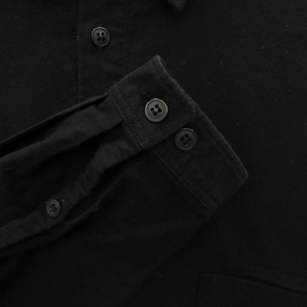 Yohji Yamamoto POUR HOMME ヨウジヤマモトプールオム 17SS HD-B99-999 スタッフシャツ バックプリント長袖シャツ ブラック系【中古】