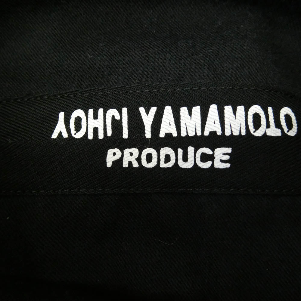 Yohji Yamamoto POUR HOMME ヨウジヤマモトプールオム 17SS HD-B99-999 スタッフシャツ バックプリント長袖シャツ ブラック系【中古】