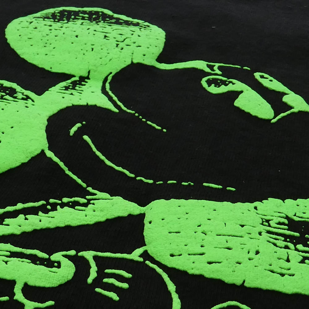 ブイエー MICKEYMOUSE Various Colors S/S Tee ミッキーマウス 蛍光 発泡 プリント 半袖 Tシャツ ブラック系 XL【極上美品】【中古】