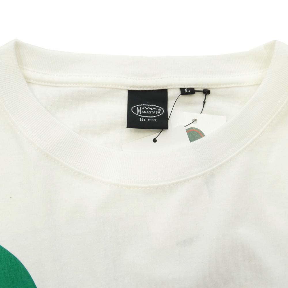 スタブリッジ MANASTASH マナスタッシュ × MANASTASH Archive Logo L/S T マナスタッシュ アーカイブ ロングスリーブ 長袖 Tシャツ ホワイト系 L【新古品】【未使用】【中古】
