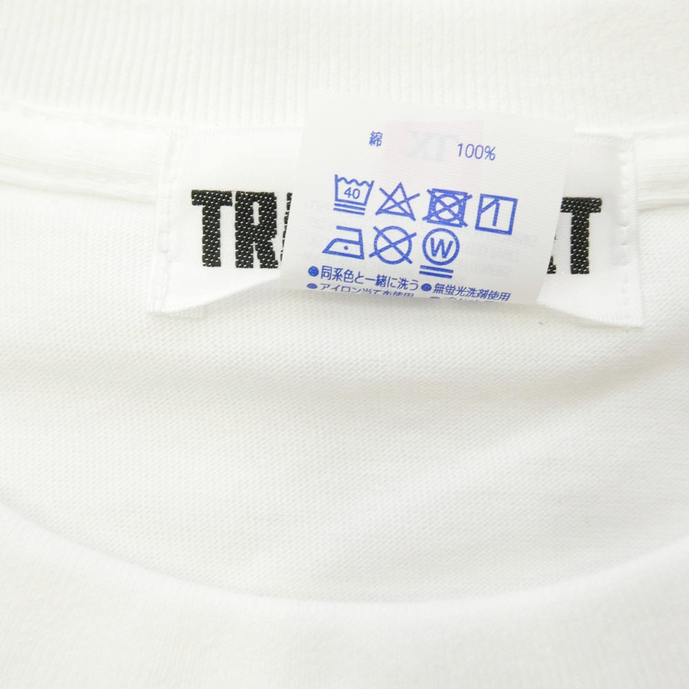 TRANSPORT トランスポート 月桂樹 ロゴ プリント 半袖 Tシャツ ホワイト系 XL【極上美品】【中古】