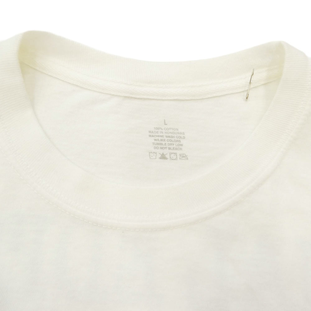 インフィニティ アーカイブ GOODENOUGH グッドイナフ FRAGMENT DESIGN フラグメントデザイン × GOODENOUGH × FRAGMENT DESIGN END RACISM TEE グッドイナフ フラグメント デザイン ロゴ プリント 半袖 Tシャツ ホワイト系 L【極上美品】【中古】