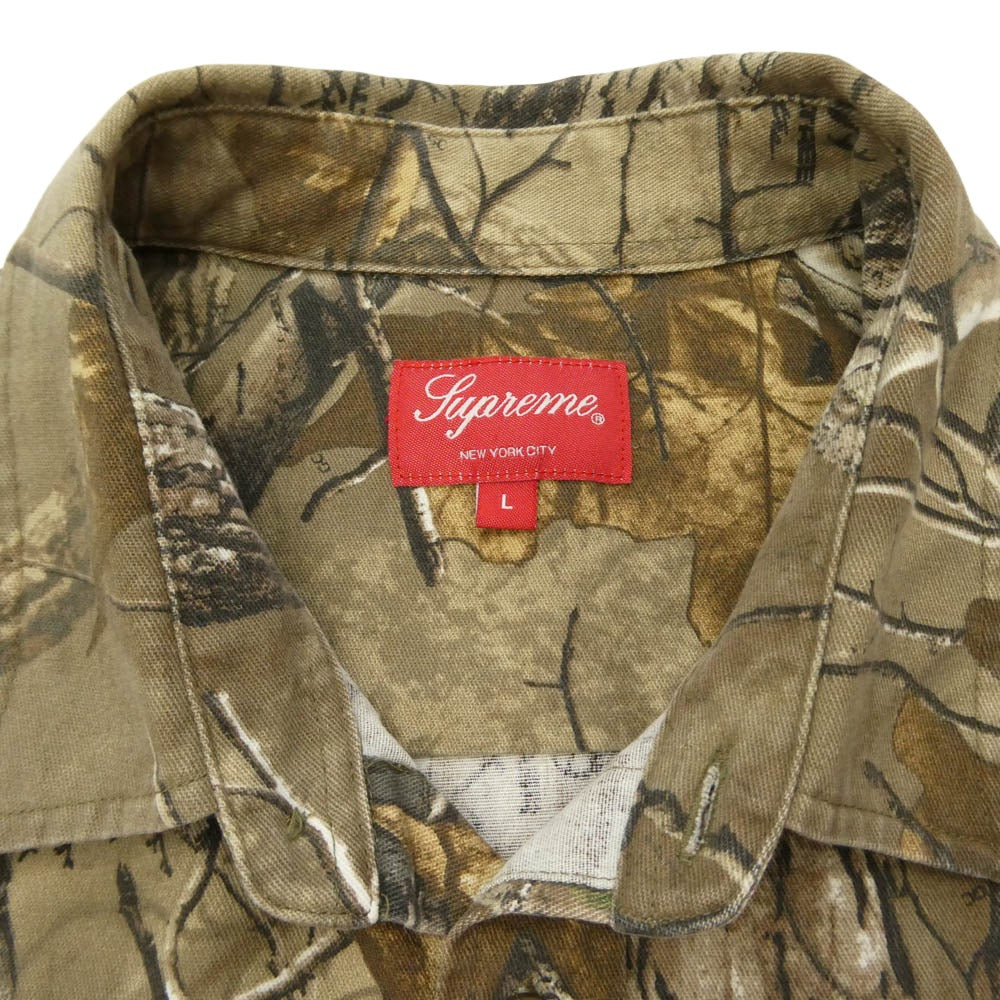 Supreme シュプリーム 17AW ワングラム期 Realtree Camo Flannel Shirt リアルツリーカモ フランネル 長袖シャツ マルチカラー系 L【美品】【中古】