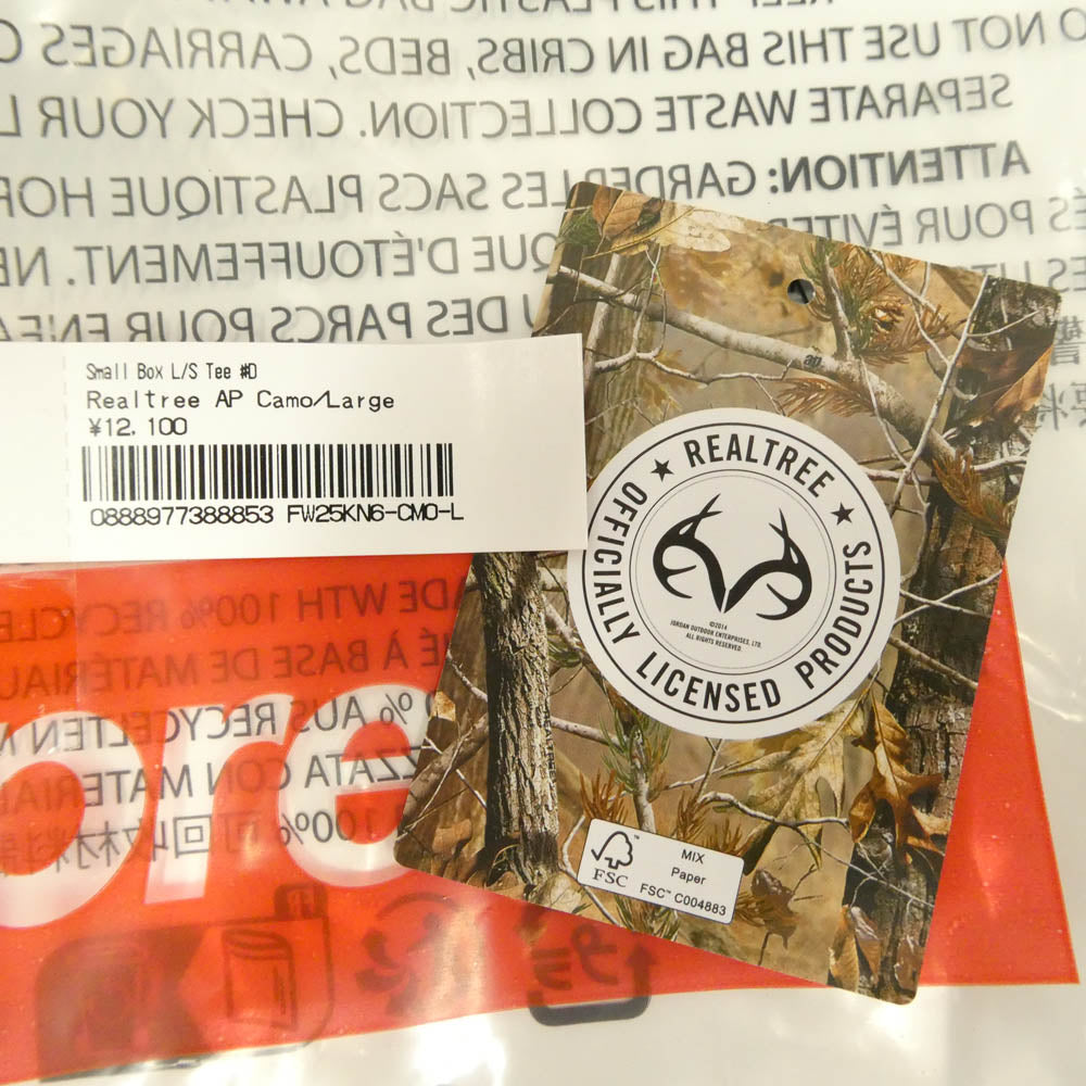 Supreme シュプリーム 25AW Small Box L/S Tee Realtree AP Camo