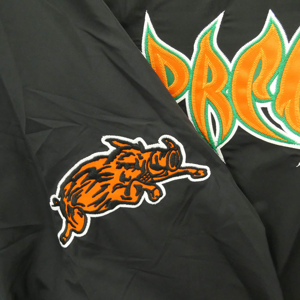 Supreme シュプリーム 25AW Warthog Warm Up Pullover フロントロゴ刺繍 ウォートホッグ ウォーム アップ ナイロン プルオーバー ブラック系 L【新古品】【未使用】【中古】