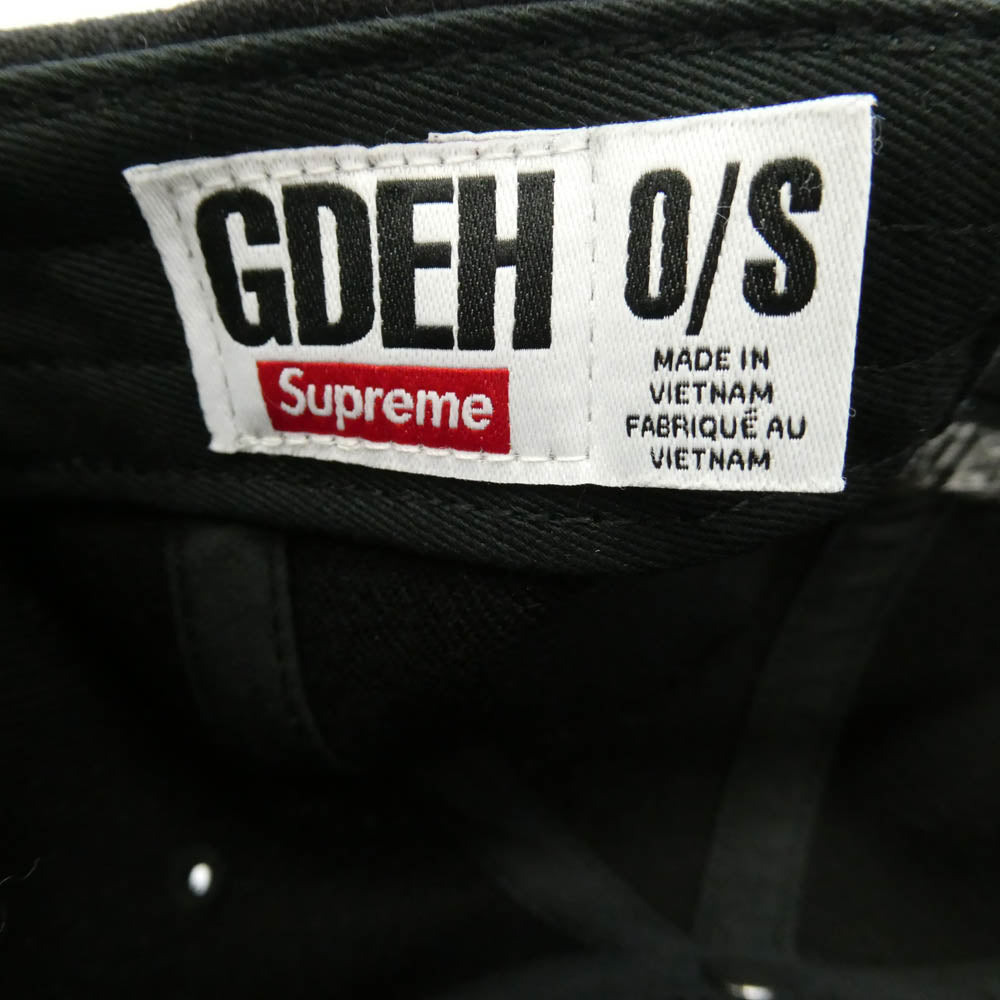 Supreme シュプリーム 25SS × GOODENOUGH 6-Panel Cap グッドイナフ サークル グラムｇ 刺繍 6パネル キャップ ブラック系 O/S【美品】【中古】
