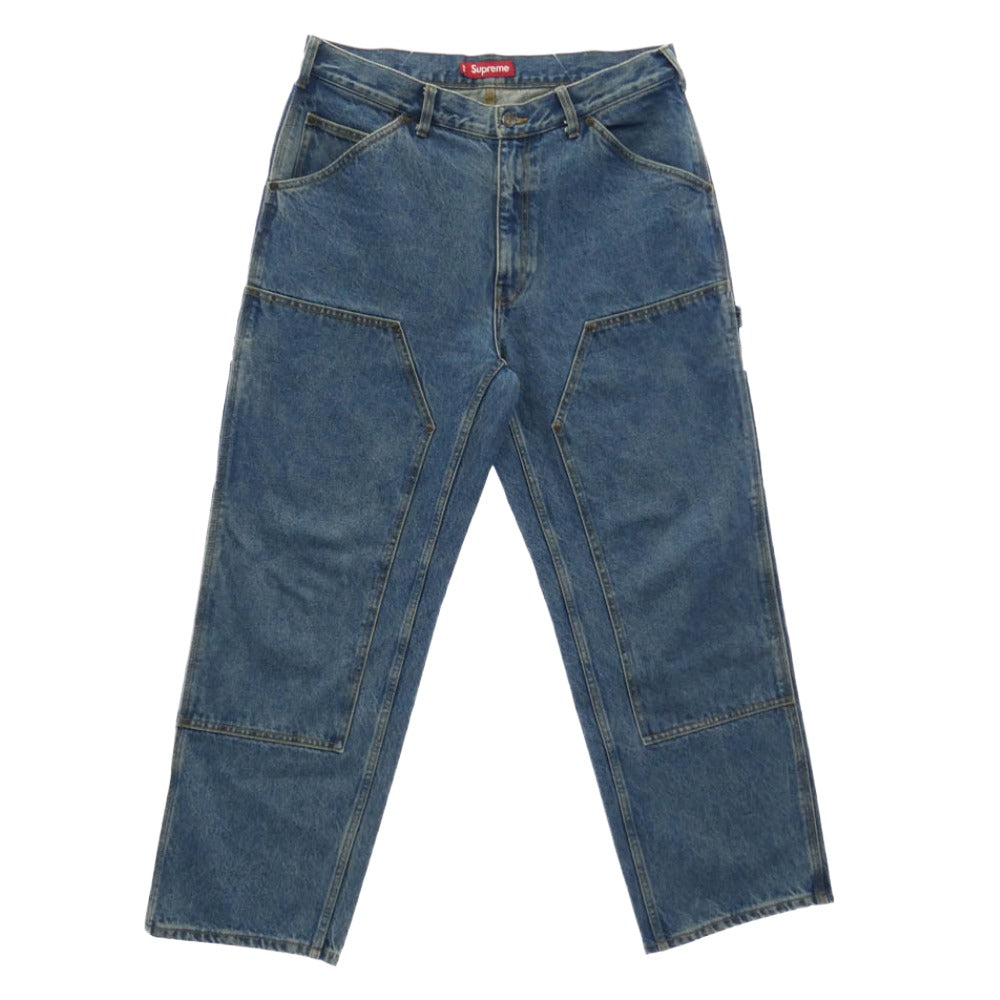 Supreme シュプリーム 24SS Double Knee Painter Pant ウォッシュ加工 ダブルニー ペインター デニムパンツ インディゴブルー系 34【中古】