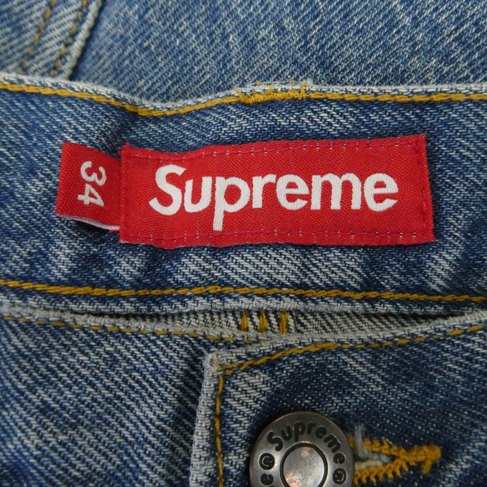 Supreme シュプリーム 24SS Double Knee Painter Pant ウォッシュ加工 ダブルニー ペインター デニムパンツ インディゴブルー系 34【中古】