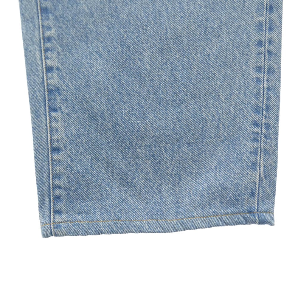 Supreme シュプリーム 22AW Baggy Jean Washed Blue ウォッシュド ブルー ウォッシュ加工 クラシックロゴ 刺繍 バギー デニム パンツ インディゴブルー系 32【美品】【中古】