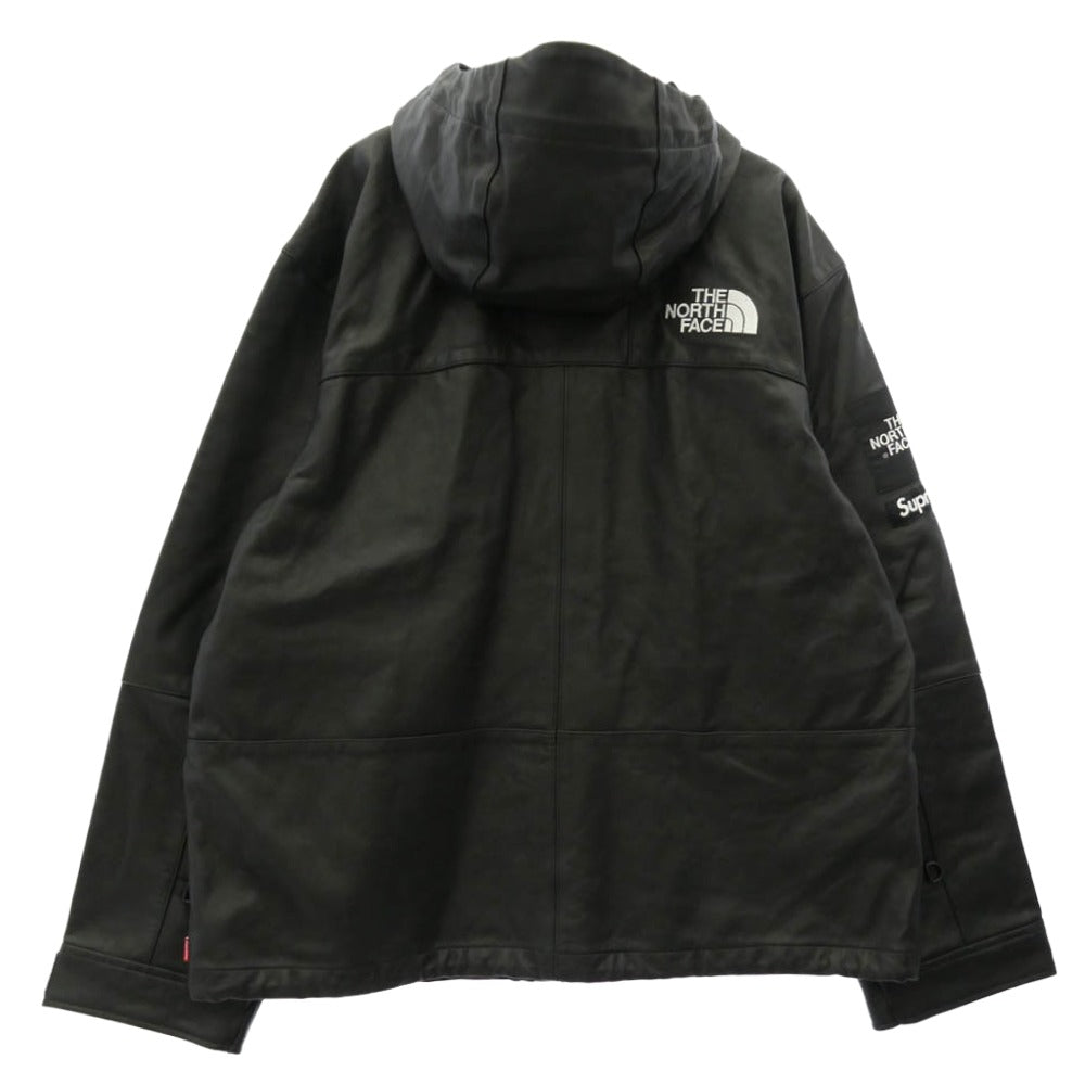 Supreme シュプリーム THE NORTH FACE ノースフェイス 18AW NF0A3VJ8 × THE NORTH FACE ノースフェイス Leather Mountain Jacket レザー マウンテン ジャケット ブラック系 XL【新古品】【未使用】【中古】