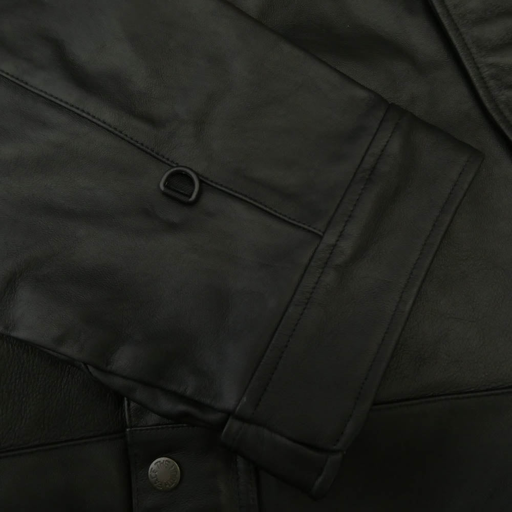 Supreme シュプリーム THE NORTH FACE ノースフェイス 18AW NF0A3VJ8 × THE NORTH FACE ノースフェイス Leather Mountain Jacket レザー マウンテン ジャケット ブラック系 XL【新古品】【未使用】【中古】