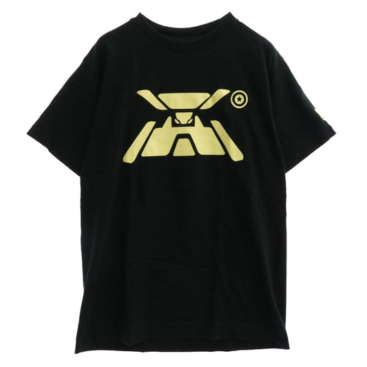 A BATHING APE アベイシングエイプ フロントプリント クルーネック 半袖 Tシャツ ブラック系 M【中古】