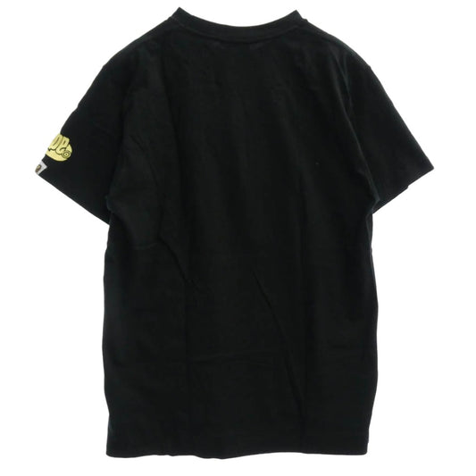 A BATHING APE アベイシングエイプ フロントプリント クルーネック 半袖 Tシャツ ブラック系 M【中古】