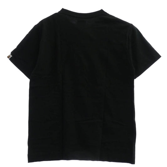 A BATHING APE アベイシングエイプ ロゴインマイクロロゴプリント クルーネック 半袖 Tシャツ ブラック系【中古】