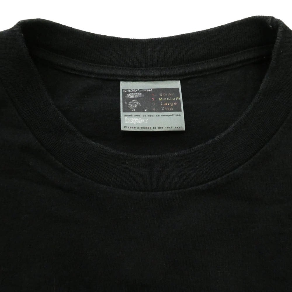 A BATHING APE アベイシングエイプ ロゴインマイクロロゴプリント クルーネック 半袖 Tシャツ ブラック系【中古】