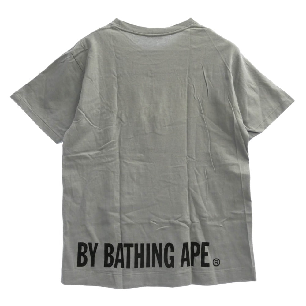 A BATHING APE アベイシングエイプ ビッグフェイス プリント クルーネック 半袖 Tシャツ グレー グレー系 M【中古】