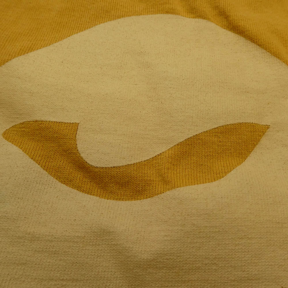 A BATHING APE アベイシングエイプ ビッグフェイス プリント 半袖 Tシャツ イエロー系 M【中古】