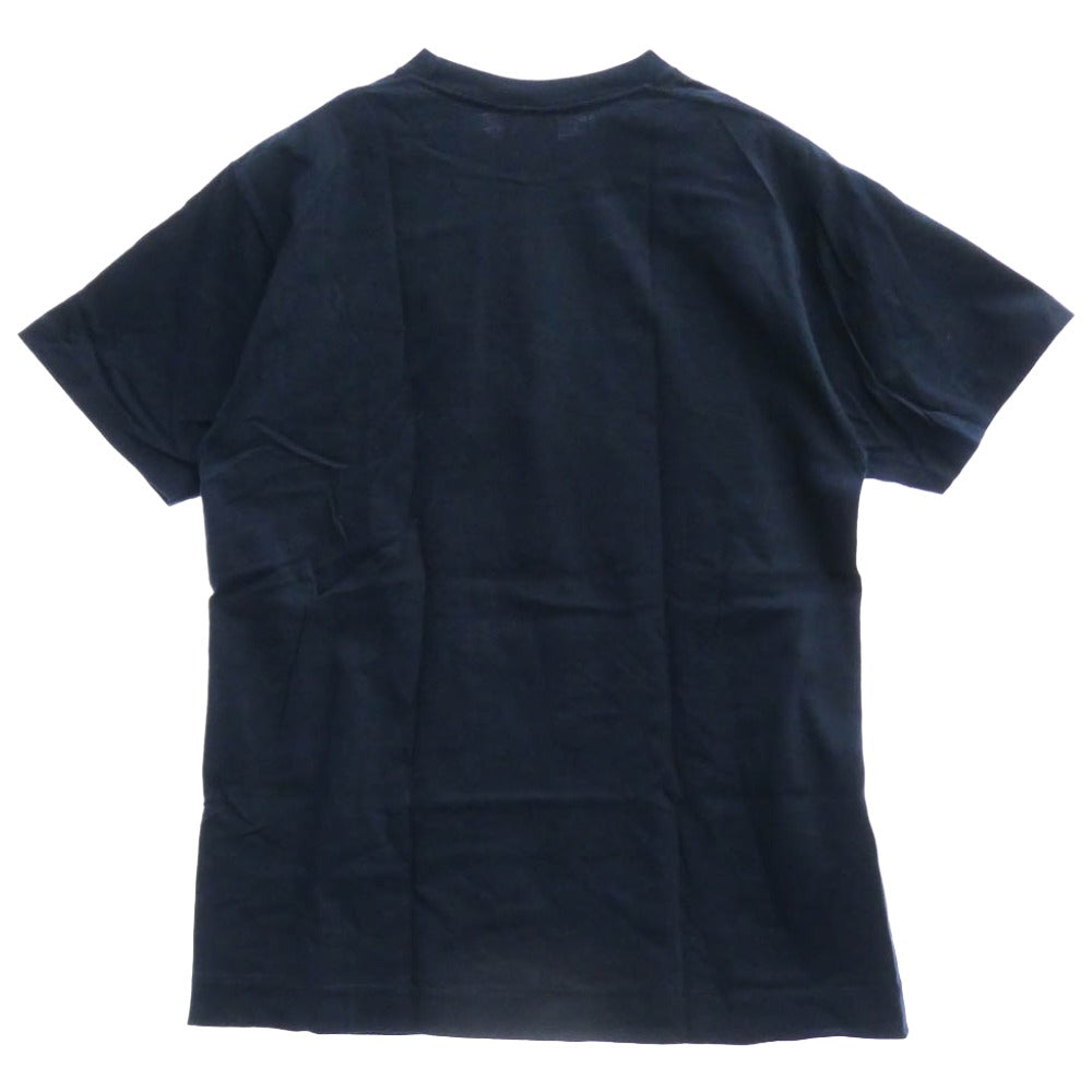 A BATHING APE アベイシングエイプ ビッグフェイス プリント クルーネック 半袖 Tシャツ ネイビー ネイビー系 M【中古】