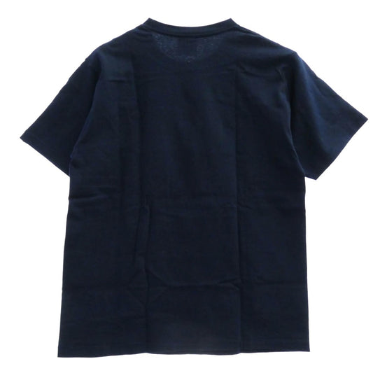 A BATHING APE アベイシングエイプ フェイス ナンバリング 62 クルーネック 半袖 Tシャツ ネイビー系 M【中古】