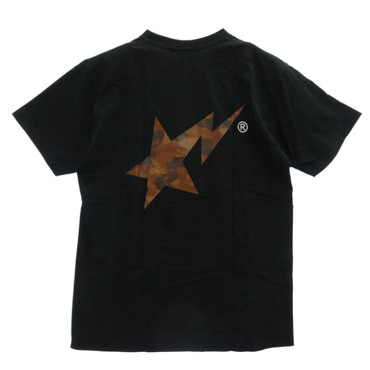 A BATHING APE アベイシングエイプ BAPE STA ロゴプリント 半袖 Tシャツ ブラック系 M【中古】