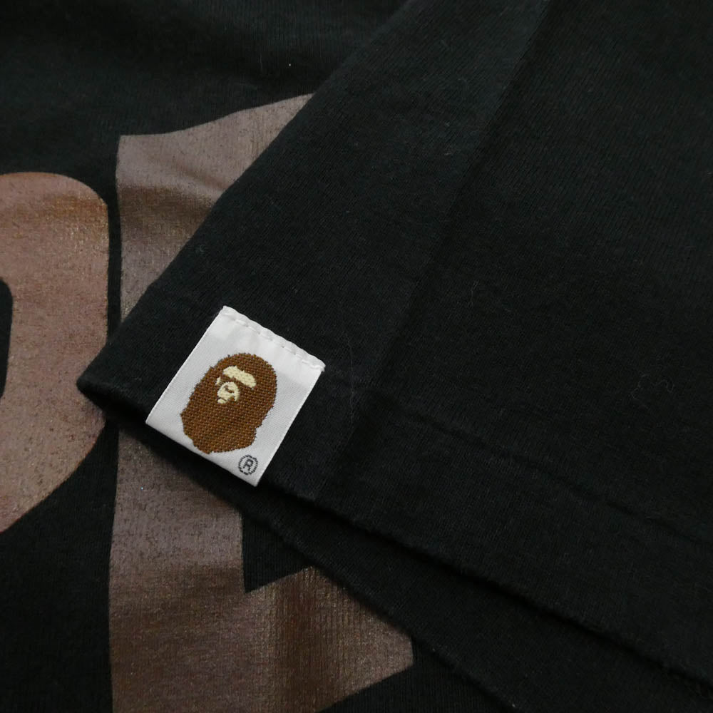 A BATHING APE アベイシングエイプ BAPE STA ロゴプリント 半袖 Tシャツ ブラック系 M【中古】