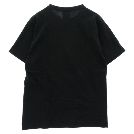 A BATHING APE アベイシングエイプ ラメ加工 サークルフェイスロゴ クルーネック 半袖 Tシャツ ブラック系 M【中古】