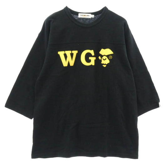 A BATHING APE アベイシングエイプ WG フェイス フットボール ブラック系 L【中古】