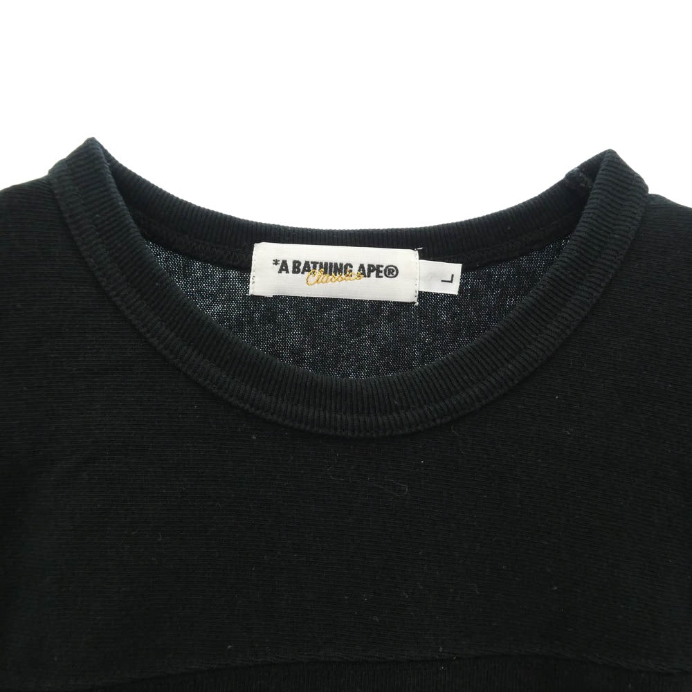 A BATHING APE アベイシングエイプ WG フェイス フットボール ブラック系 L【中古】