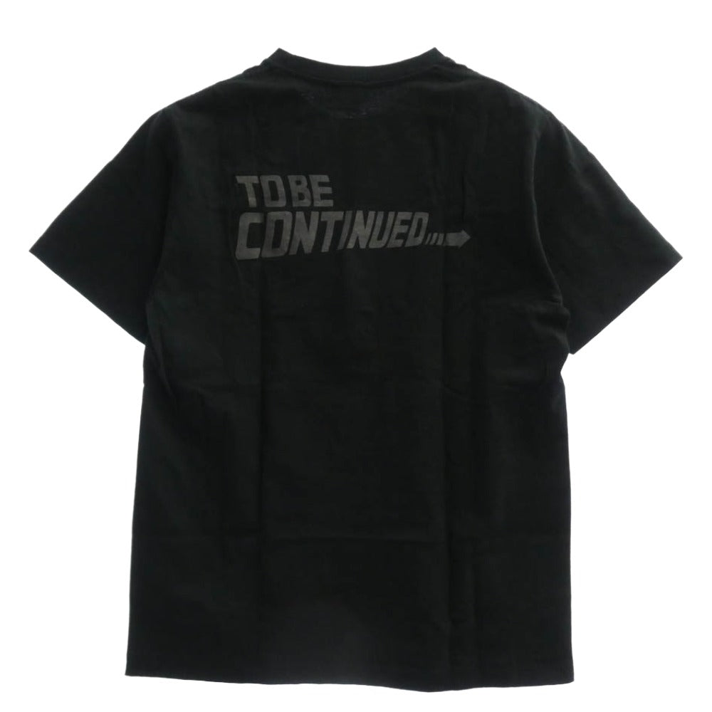 A BATHING APE アベイシングエイプ BACK TO THE FUTURE バックトゥザフューチャー カモフラロゴ クルーネック 半袖 Tシャツ ブラック系 M【中古】