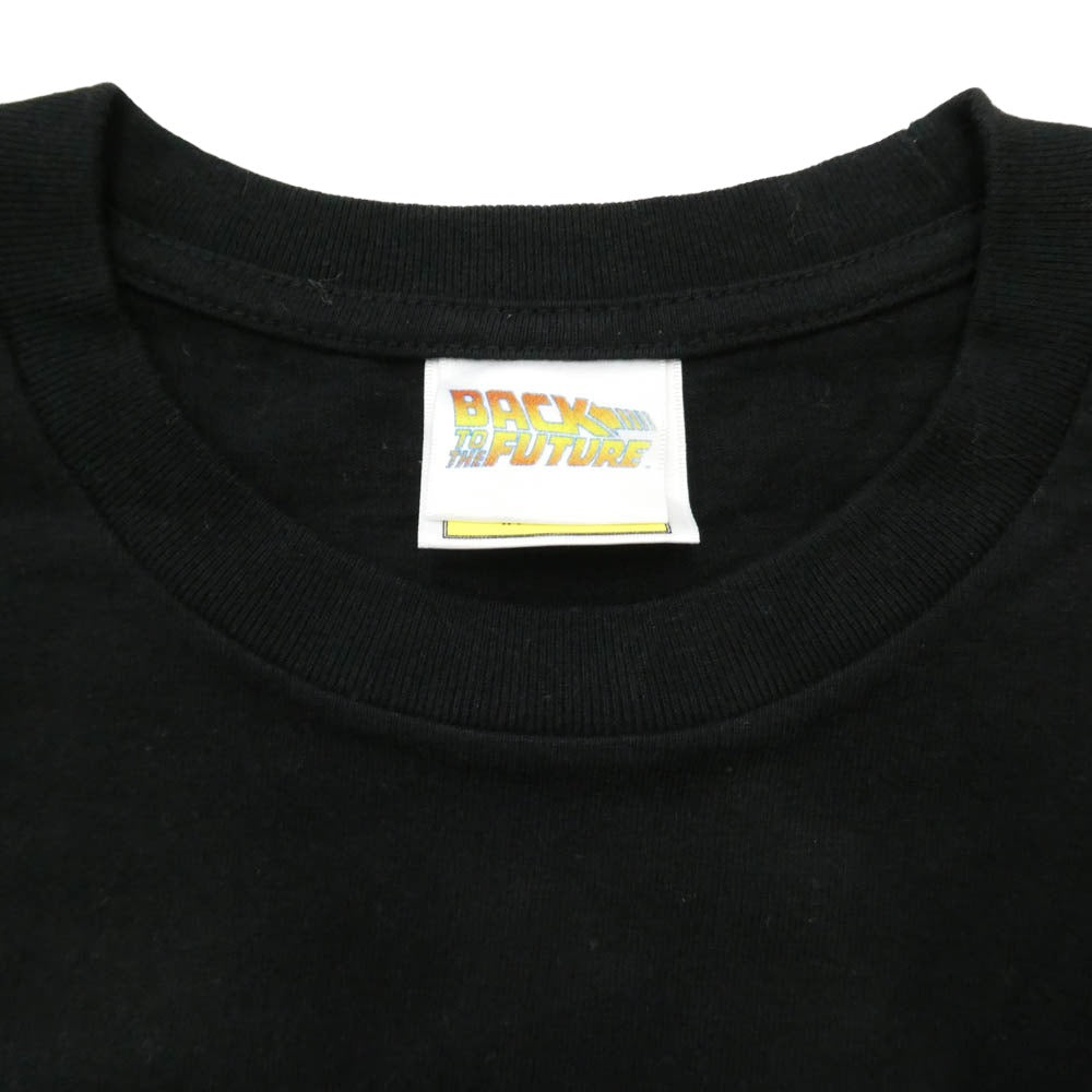 A BATHING APE アベイシングエイプ BACK TO THE FUTURE バックトゥザフューチャー カモフラロゴ クルーネック 半袖 Tシャツ ブラック系 M【中古】