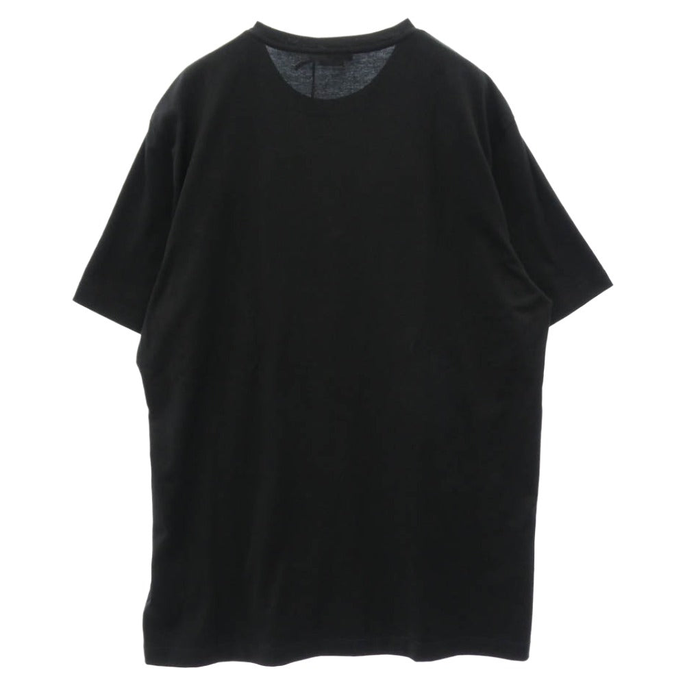 VERSACE ヴェルサーチ スパンコール ロゴ刺繍 半袖 Tシャツ カットソー ブラック系 ゴールド系 3XL【美品】【中古】