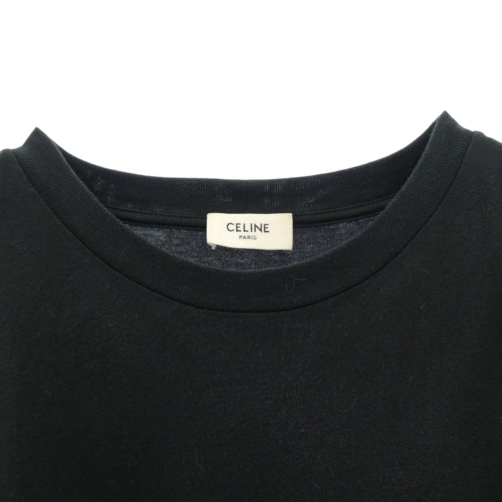 CELINE セリーヌ 21SS 2X681501F フロントロゴ プリント 半袖 Tシャツ カットソー ブラック系 L【中古】