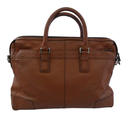 COACH コーチ F70454 グラム レザー シグネチャー ビジネスバッグ ブリーフケース ブラウン系【中古】