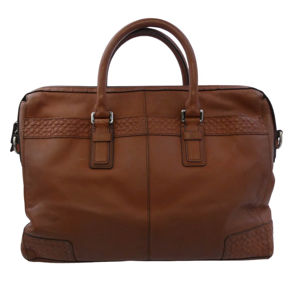 COACH コーチ F70454 グラム レザー シグネチャー ビジネスバッグ ブリーフケース ブラウン系【中古】
