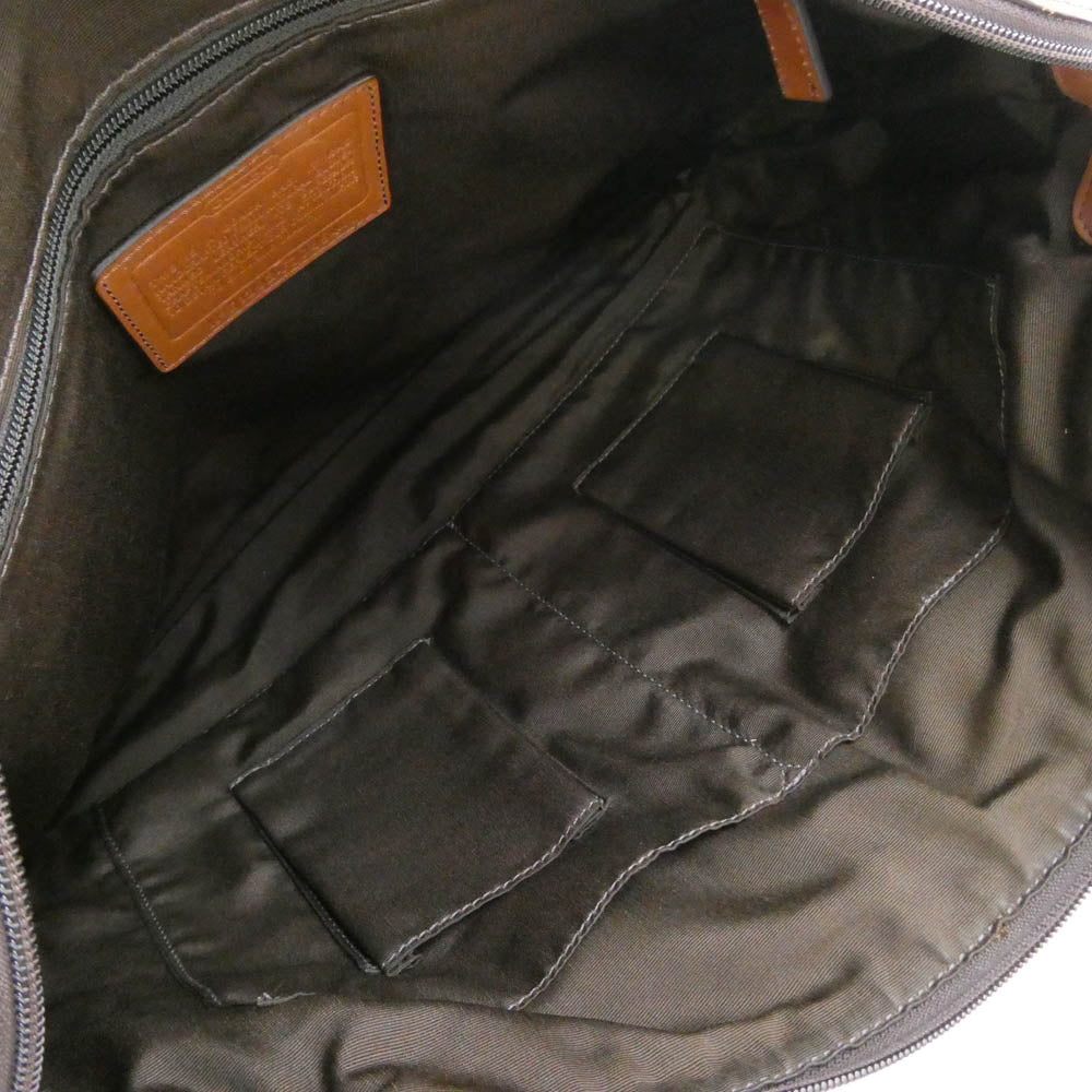 COACH コーチ F70454 グラム レザー シグネチャー ビジネスバッグ ブリーフケース ブラウン系【中古】