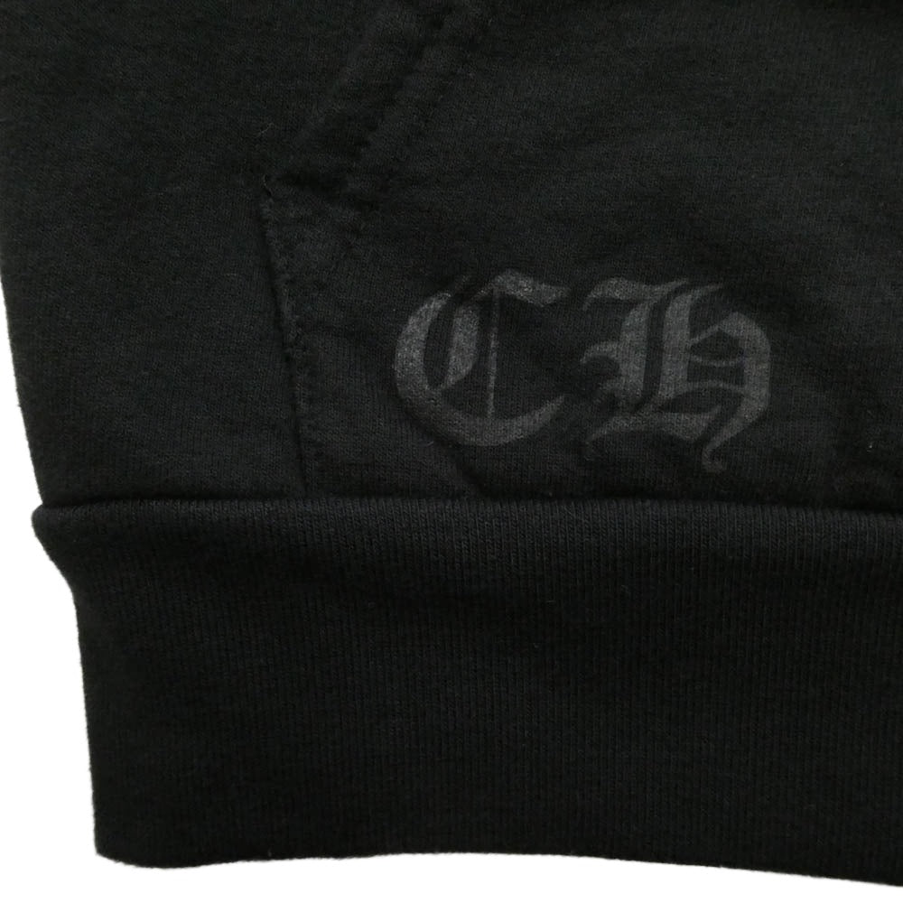 CHROME HEARTS クロムハーツ（原本無） SWTSHRT HD ZIP ダガージップ バックアーチ ロゴジップ フーディ パーカー ブラック系 M【中古】